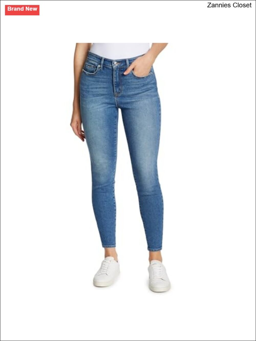 High Rise Perfect Skinny Jean Stretch Woven 5-Pocket Mid Rise Denim